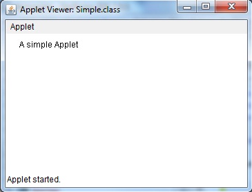 creating simple applet