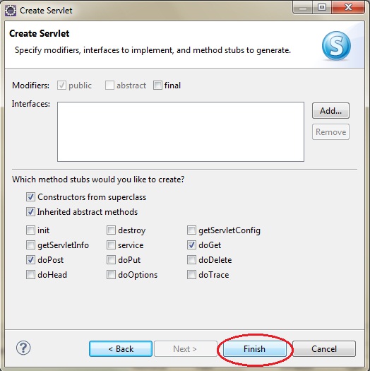 steps to create servlet application in eclipse