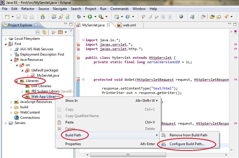 steps to create servlet application in eclipse
