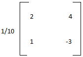 inverse of matrix option 3