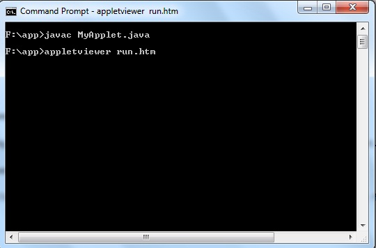 running applet using applet viewer