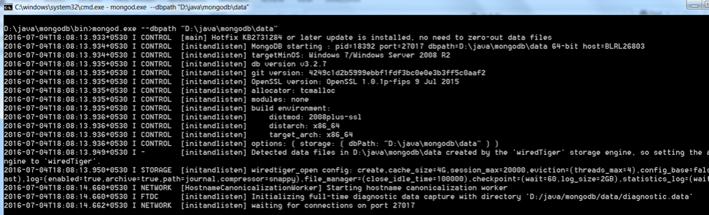 Installing MongoDB on Windows